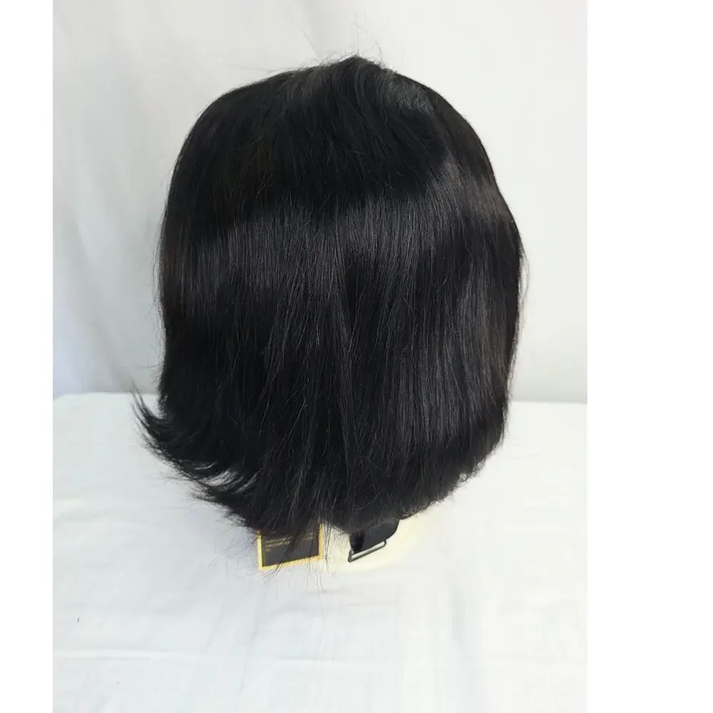 Straight Glueless Bob Wig Human Hair 4x4 Skin-like Lace 10 Inch Color Natural